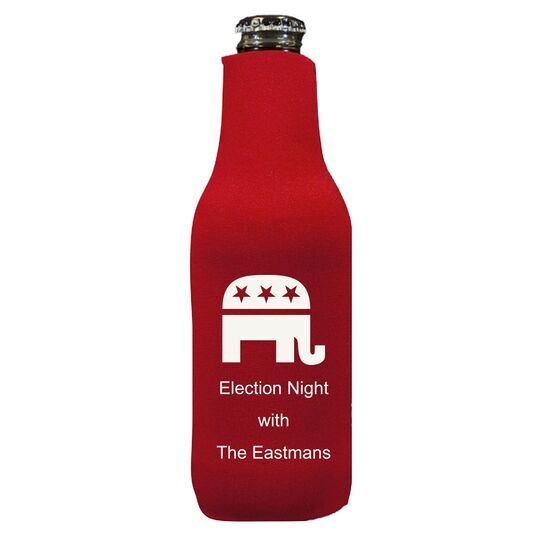 Patriotic Elephant Bottle Koozie